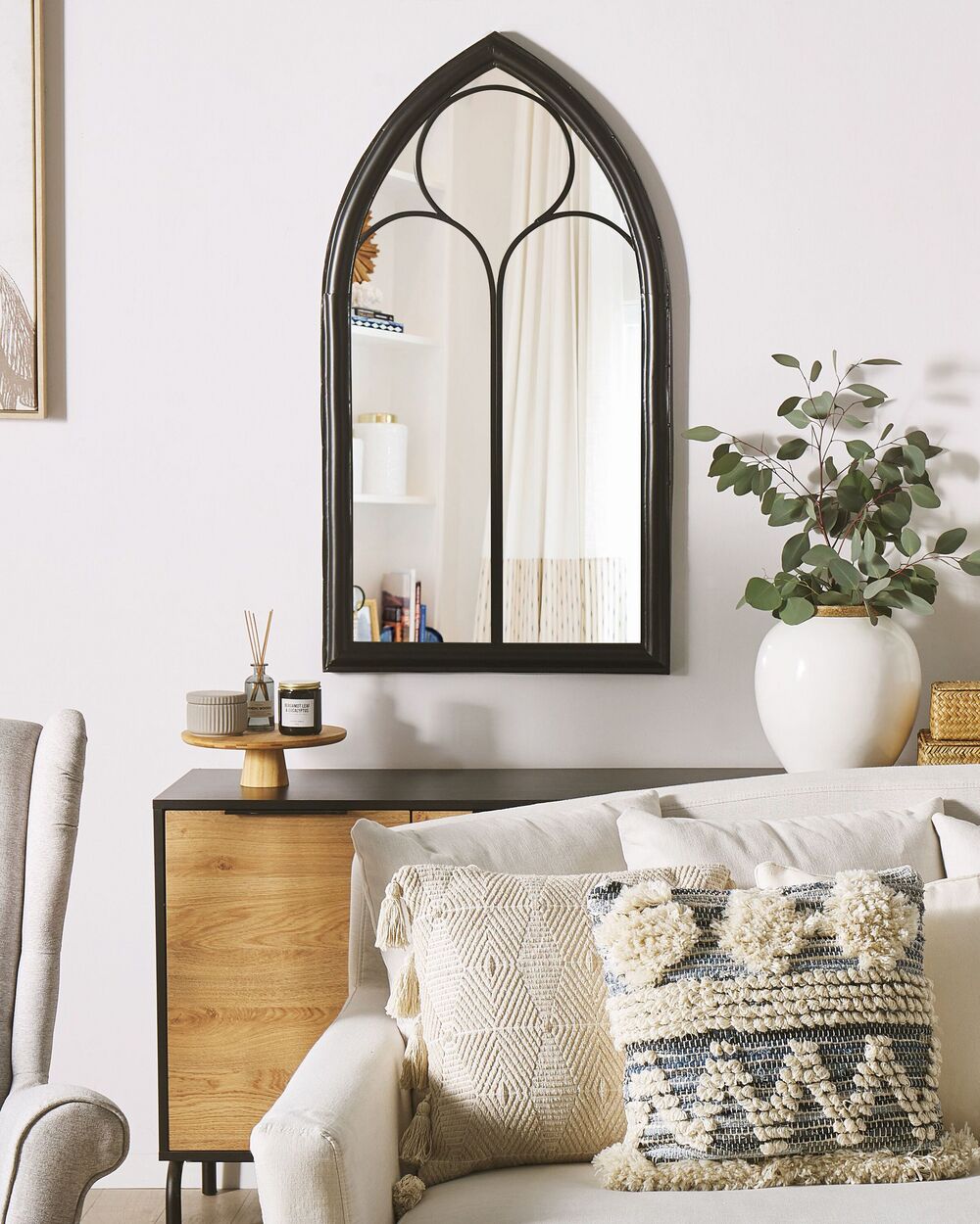 Oglindă de perete TRELLY 62 cm 113 cm Metal Negru