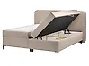 Boxspring ágy tárolóval REGENT Tópszín 160 x 200 cm