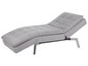 Chaise longue réglable gris clair LOIRET_776217