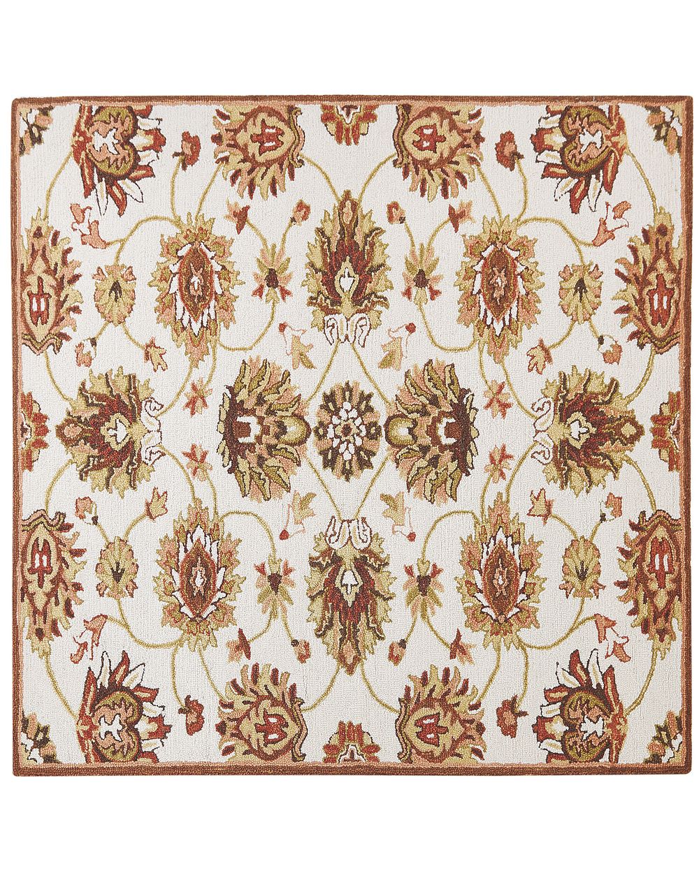 Rug EZINE Beige 200 x 200 cm Wool
