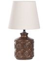 Lampada da tavolo ceramica rame e beige chiaro 35 cm ROSANNA_833948