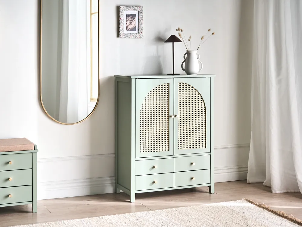 Shoe Storage Cabinet BENDIGO Mint Green