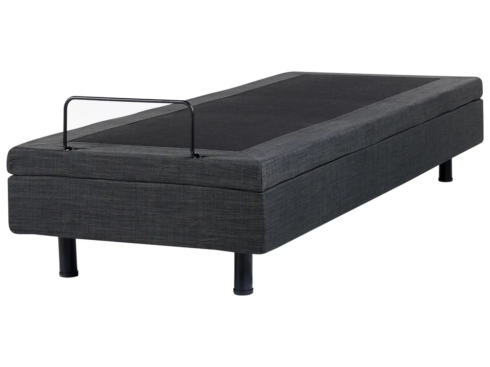 Verstellbares Bett ohne Kopfteil Stoff DUKE 80 x 200 cm Dunkelgrau_951785