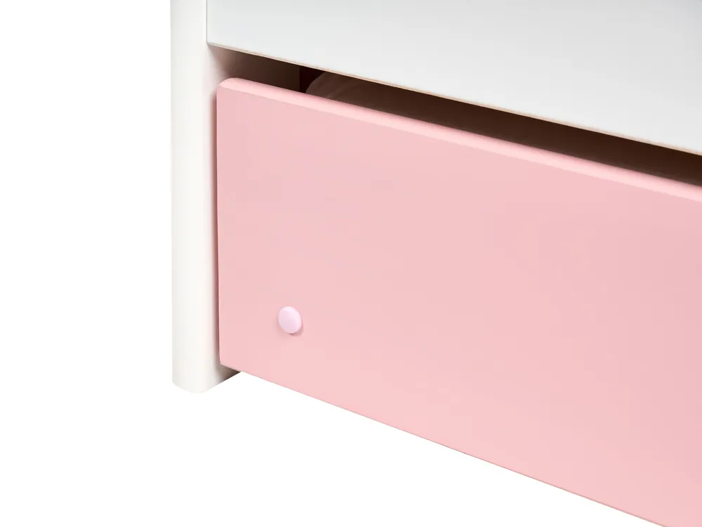 Trundle Bed Pine Wood GRAVELINES 90 x 200 cm (EU Single) Pink_1004444