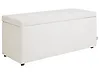 Storage Ottoman OREM Fabric Off-White