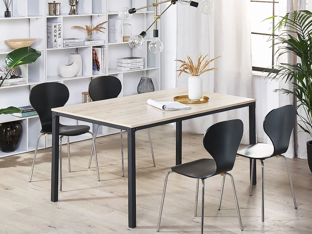 Dining Table HOCKLEY Light Brown 150 cm 90 cm_1178677