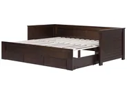 Bed with Storage Drawers Wood CAHORS 90 x 200 cm (EU Single) Dark Brown_729432
