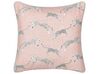 Lot de 2 coussins décoratifs avec imprimé guépard en coton 45 x 45 cm rose ARALES_893140