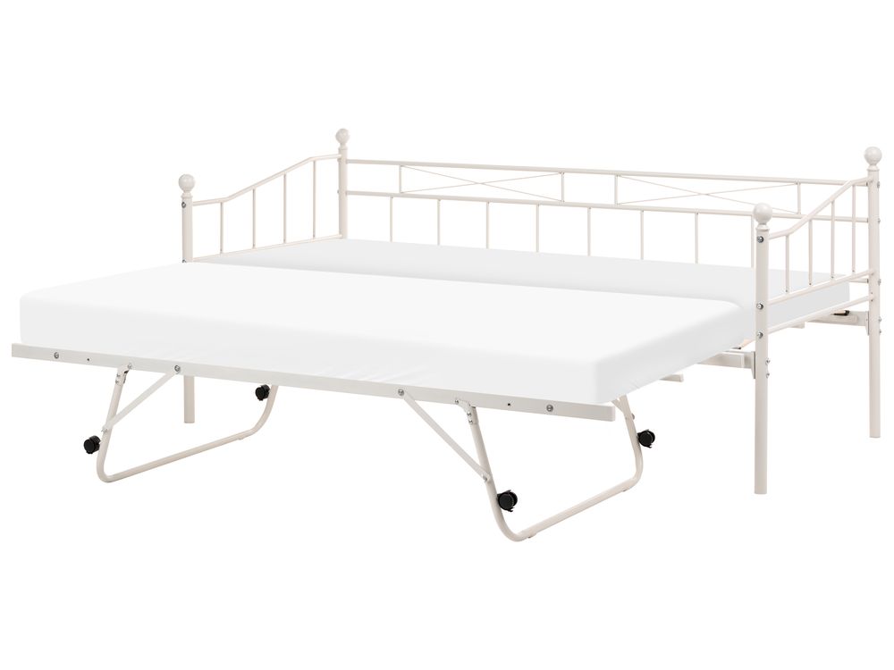 Letto da giorno Metallo LOUANNEC 90 x 200 cm Estensibile Beige