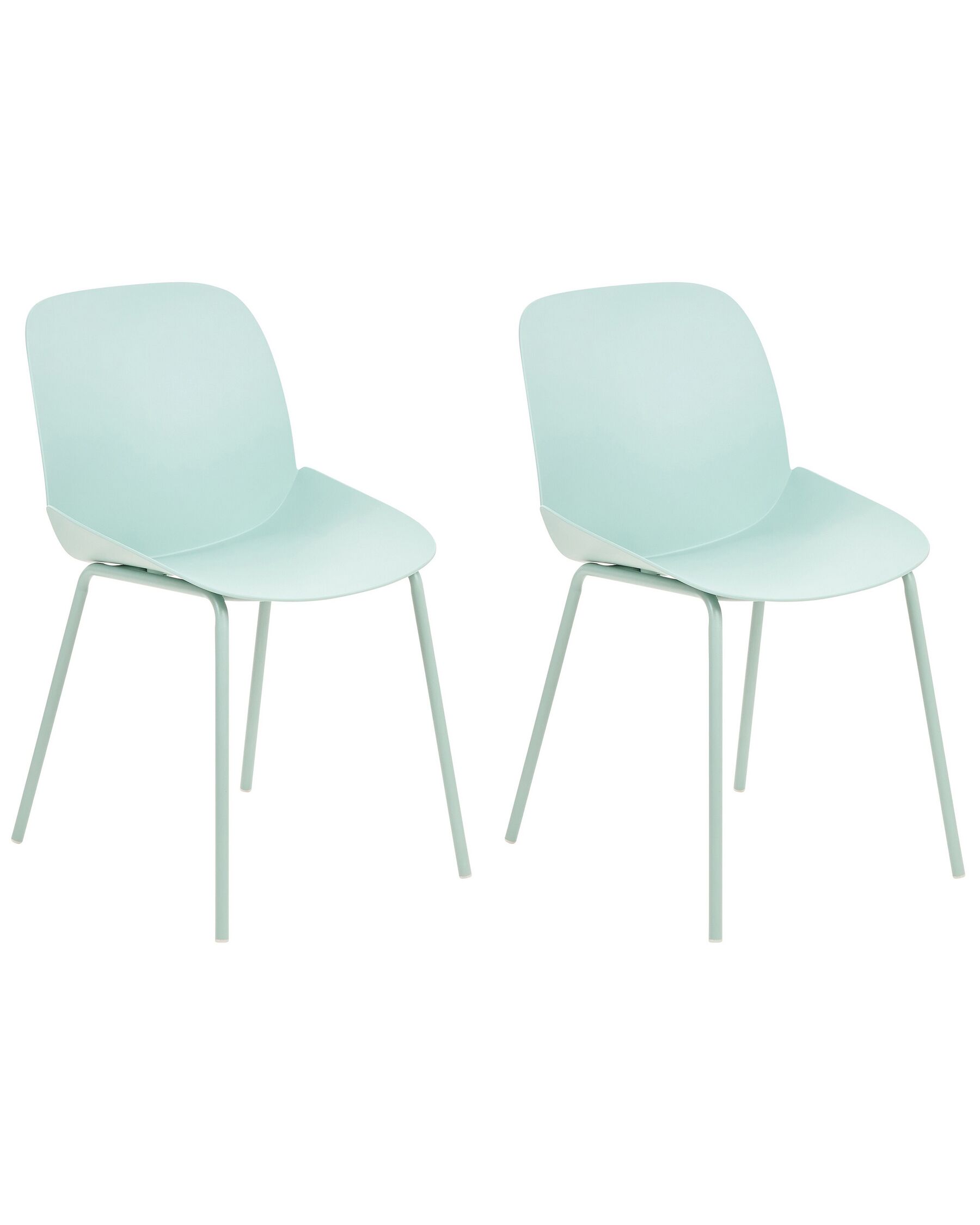 Conjunto de 2 cadeiras de jantar verde menta MILACA_868232