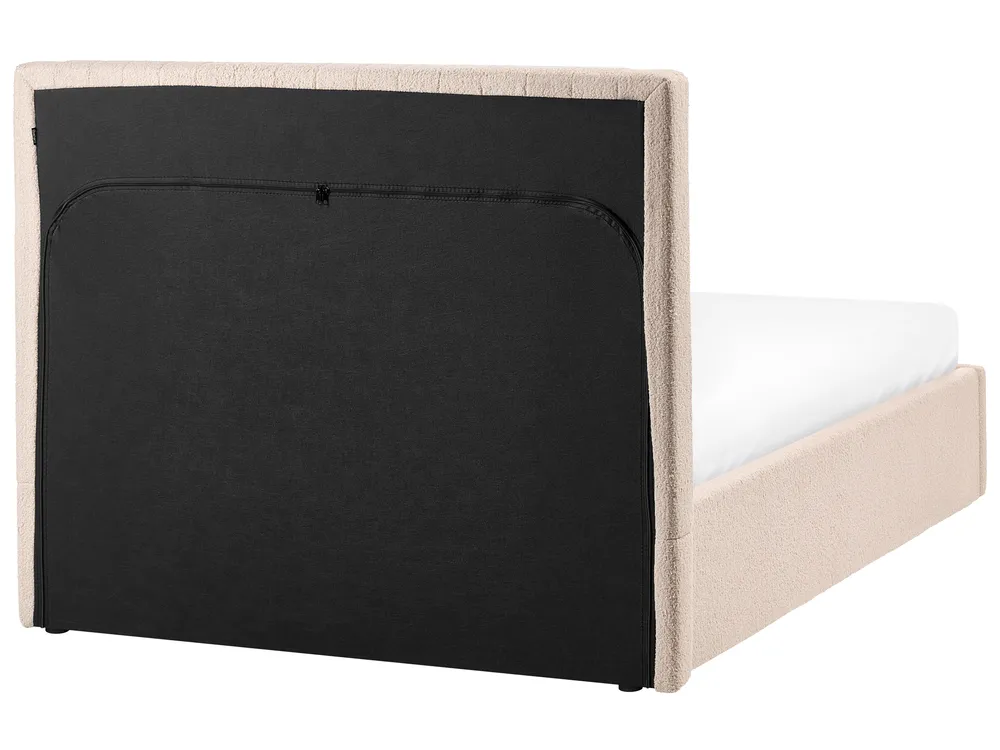 Ottoman Bed VION Boucle Beige 120 x 200 cm (EU Small Double)_1062907