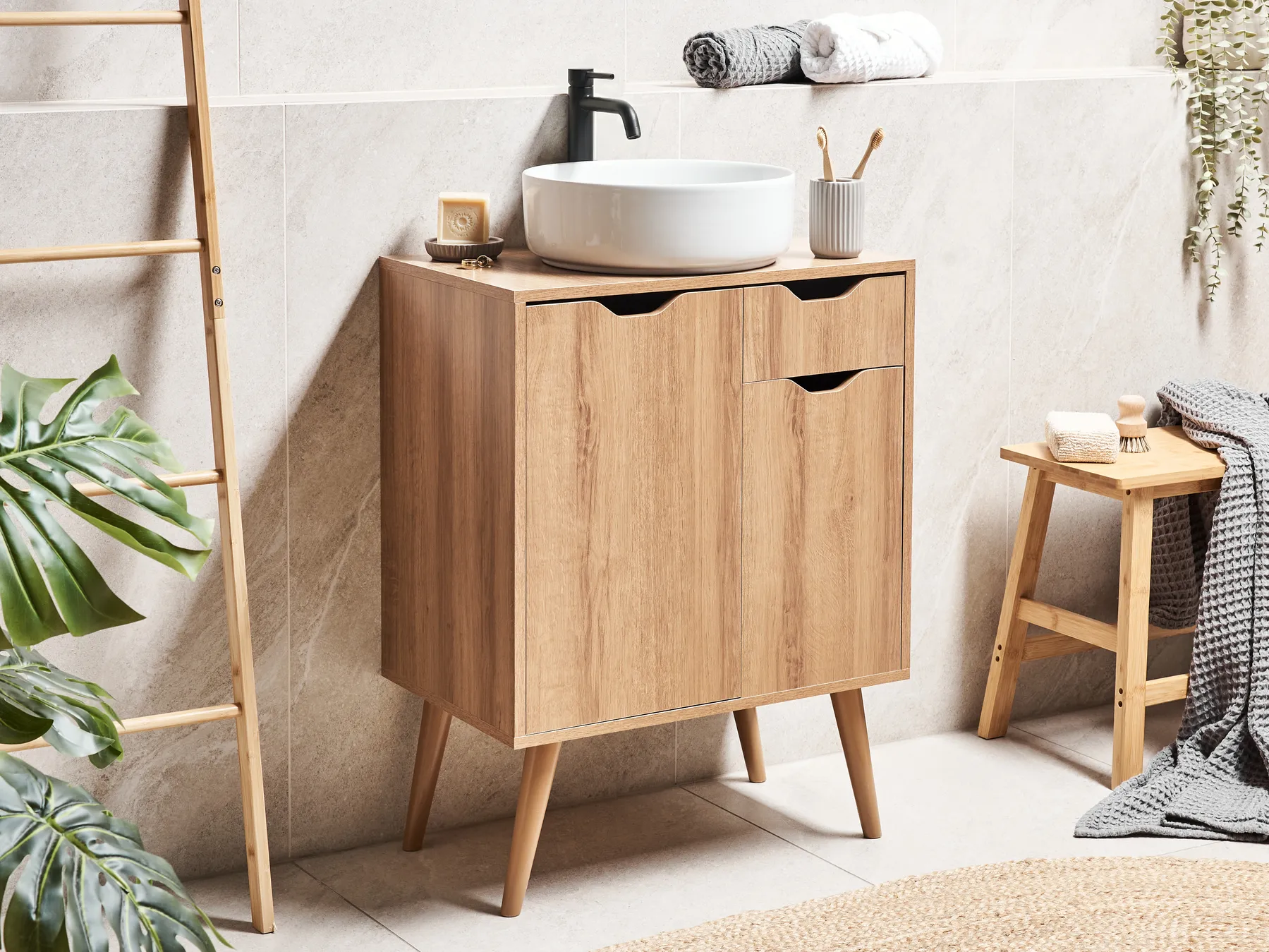 Vanity Unit CANOAS 60 cm Light Brown_978909