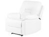 Faux Leather Manual Recliner Living Room Set White BERGEN_681580