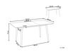 Mesa de comedor extensible blanco/madera clara 120/150 x 80 cm MIRABEL_820899