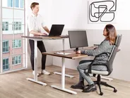 Electric Adjustable Standing Desk DESTINAS 160 cm 72 cm Brown/ White_899579
