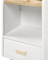 1 Drawer Wooden Bedside Table White NESIKA_934792