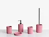 5-Piece Bathroom Accessories Set CAMANA Pink