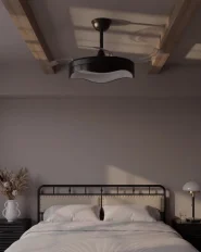 Mennyezeti ventilátor világítással ETONIA Távirányítóval LED Fekete_1198922