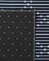 Teppich marineblau 70 x 200 cm geometrisches Muster Kurzflor CHARVAD_831732
