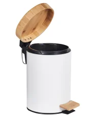 Zestaw 2 koszy na śmieci z pedałem 3 L ECOSMART Metal Biały_992909