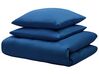 Cotton Sateen Duvet Cover Set 220 x 240 cm Blue HARMONRIDGE_815030