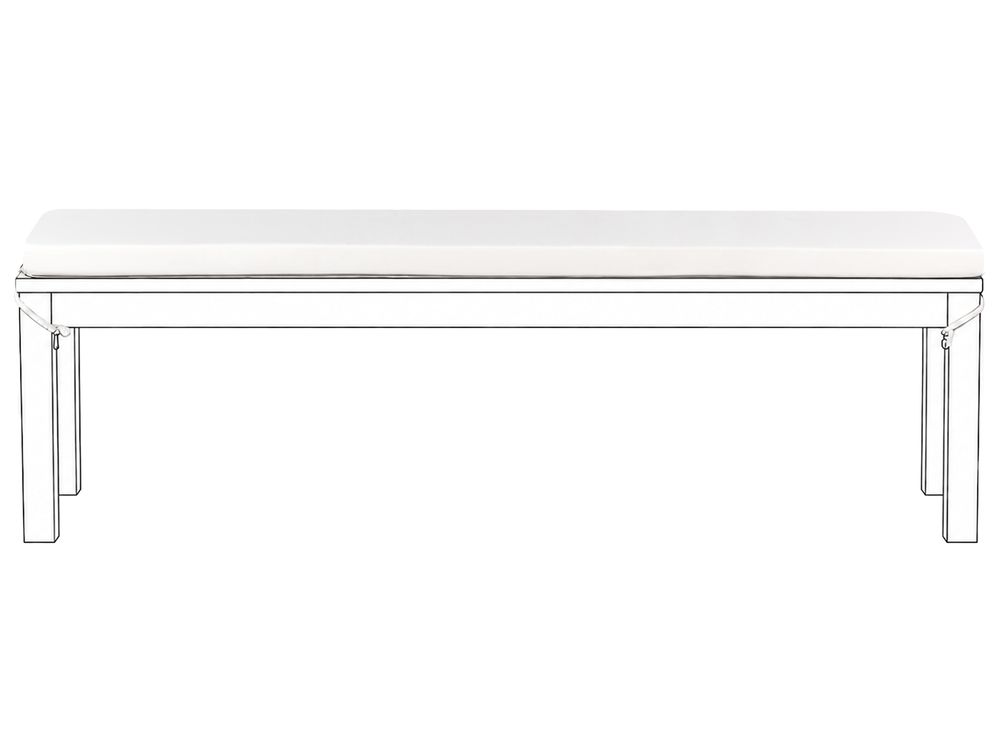 Cuscino per sedile a panca TUSCANIA 157 x 34 cm Bianco sporco