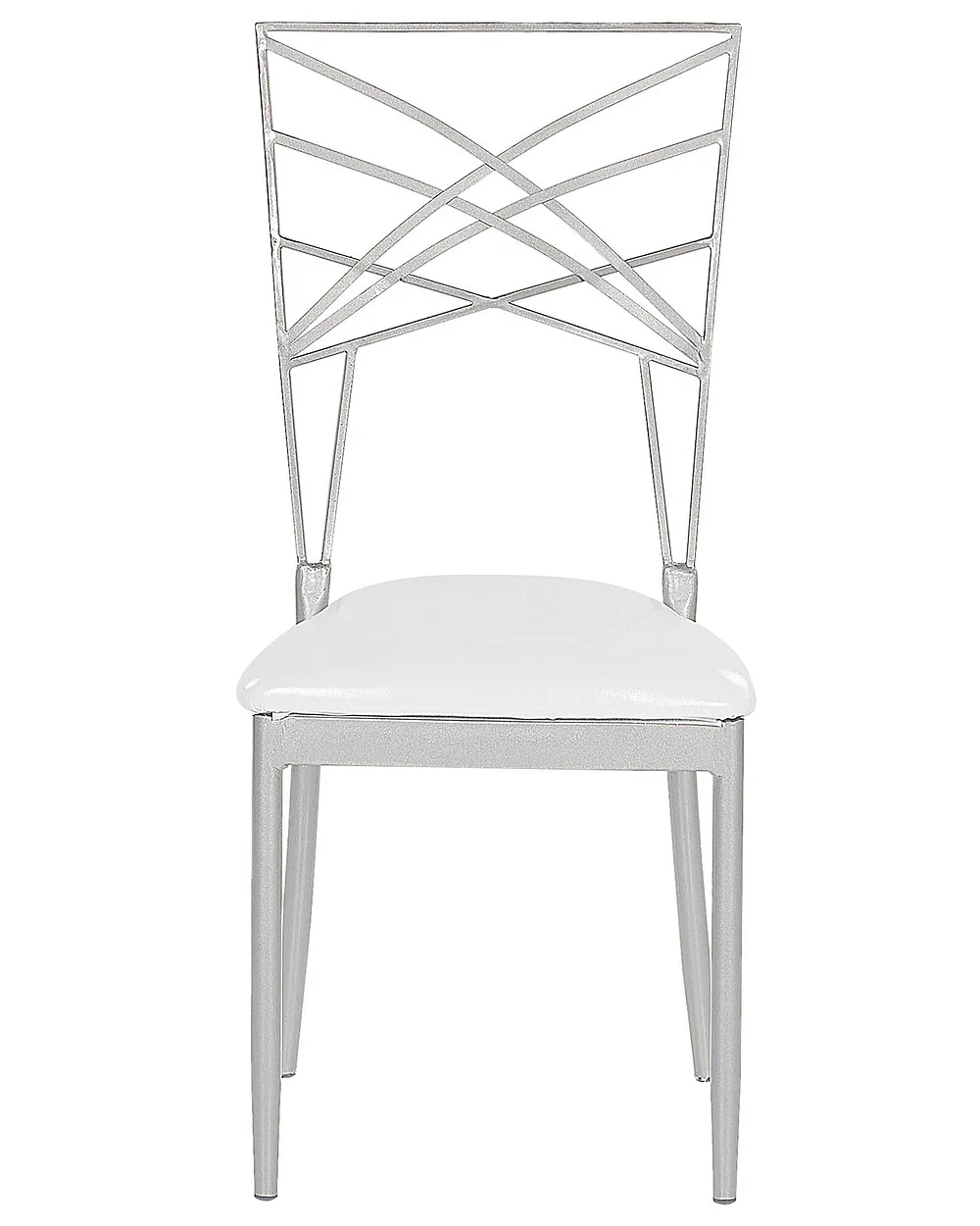 Set di 2 sedie da pranzo GIRARD Metallo Argento_782824