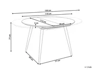 Extending Dining Table SENIAC Brown 110/150 cm 112 cm_975691