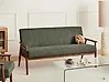 Sofa 3 Seater ESRUM Fabric Dark Brown/ Green