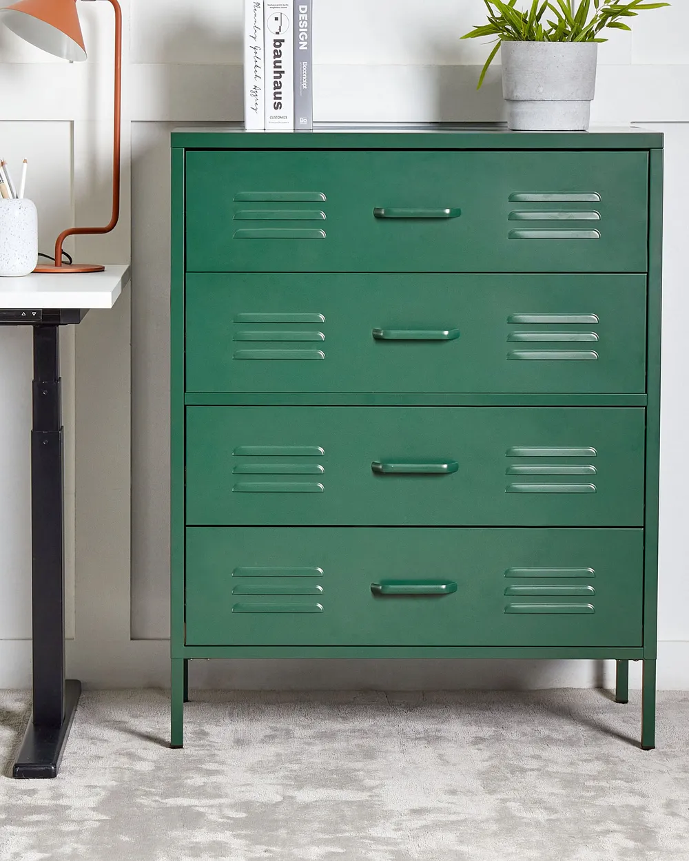 Chest of Drawers ENAGO Metal Dark Green - Beliani.fr