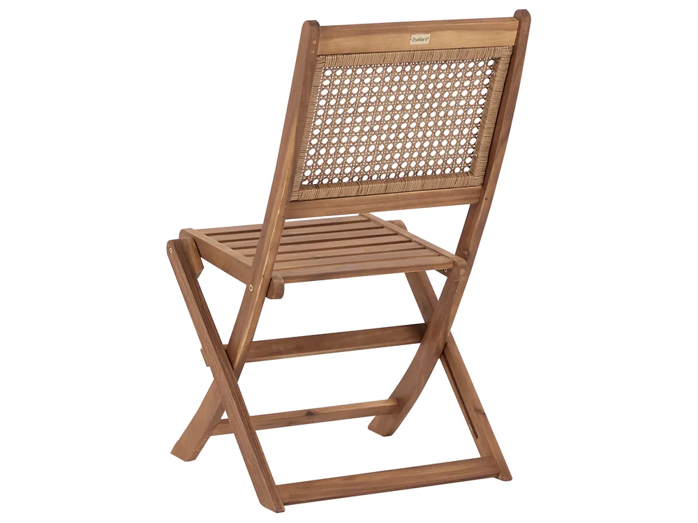 Bistro Set Folding PARAGGI Certified Acacia Wood Brown_928552