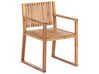 Ensemble de jardin 6 places en bois d'acacia clair avec chariot SASSARI II_923800