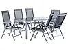 Garden Dining Set 6 Seater CATANIA Metal Black