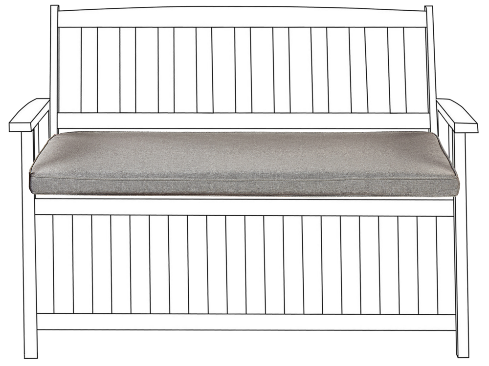 Bench Seat Pad Cushion 108 x 45 cm Grey SOVANA Beliani
