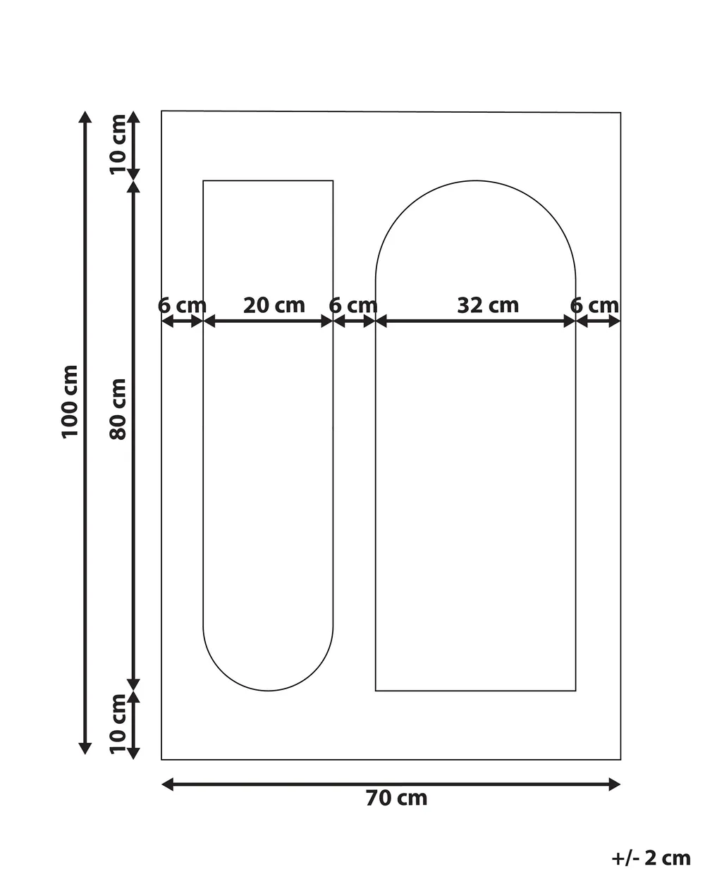 Wall Mirror MARCIGNY 70 cm 100 cm Boucle Off-White_914801
