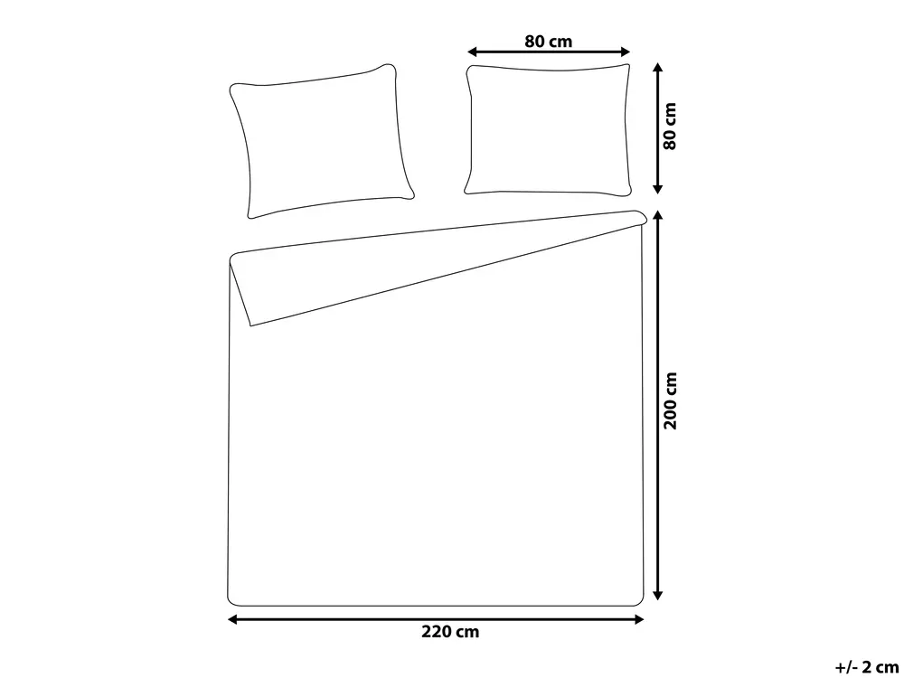 Komplet pościeli HARMONRIDGE 200 x 220 cm Bawełna satynowa Ciemnoniebieski_815028