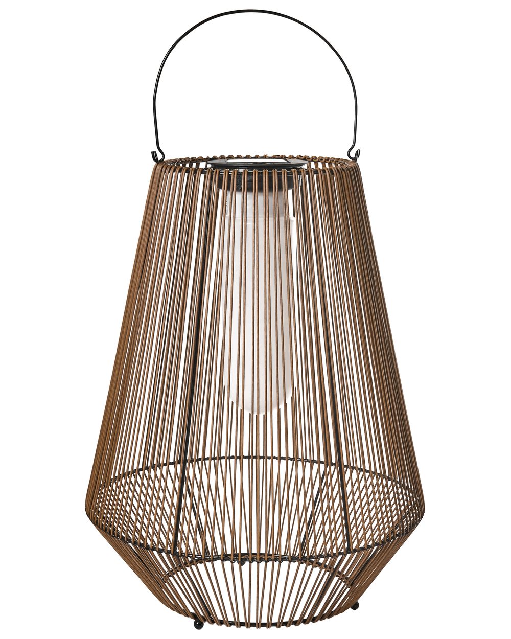 Solcellsdriven lykta LUSWISHI 68 cm Naturlig