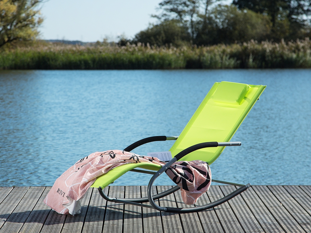 Lime green sun lounger outlet