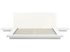 EU King Size Faux Leather Headboard Bed White ZEN_751587