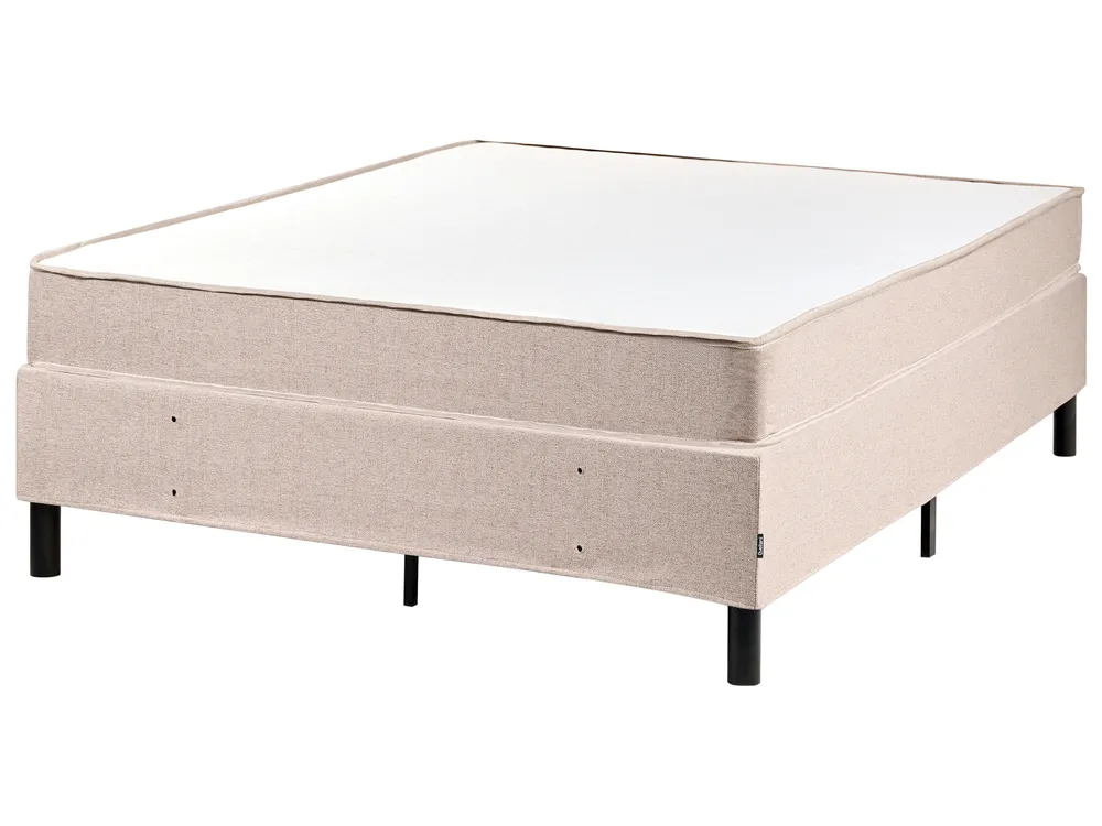 Cama continental sem cabeceira Tecido COUNTESS 120 x 200 cm Creme_1054127