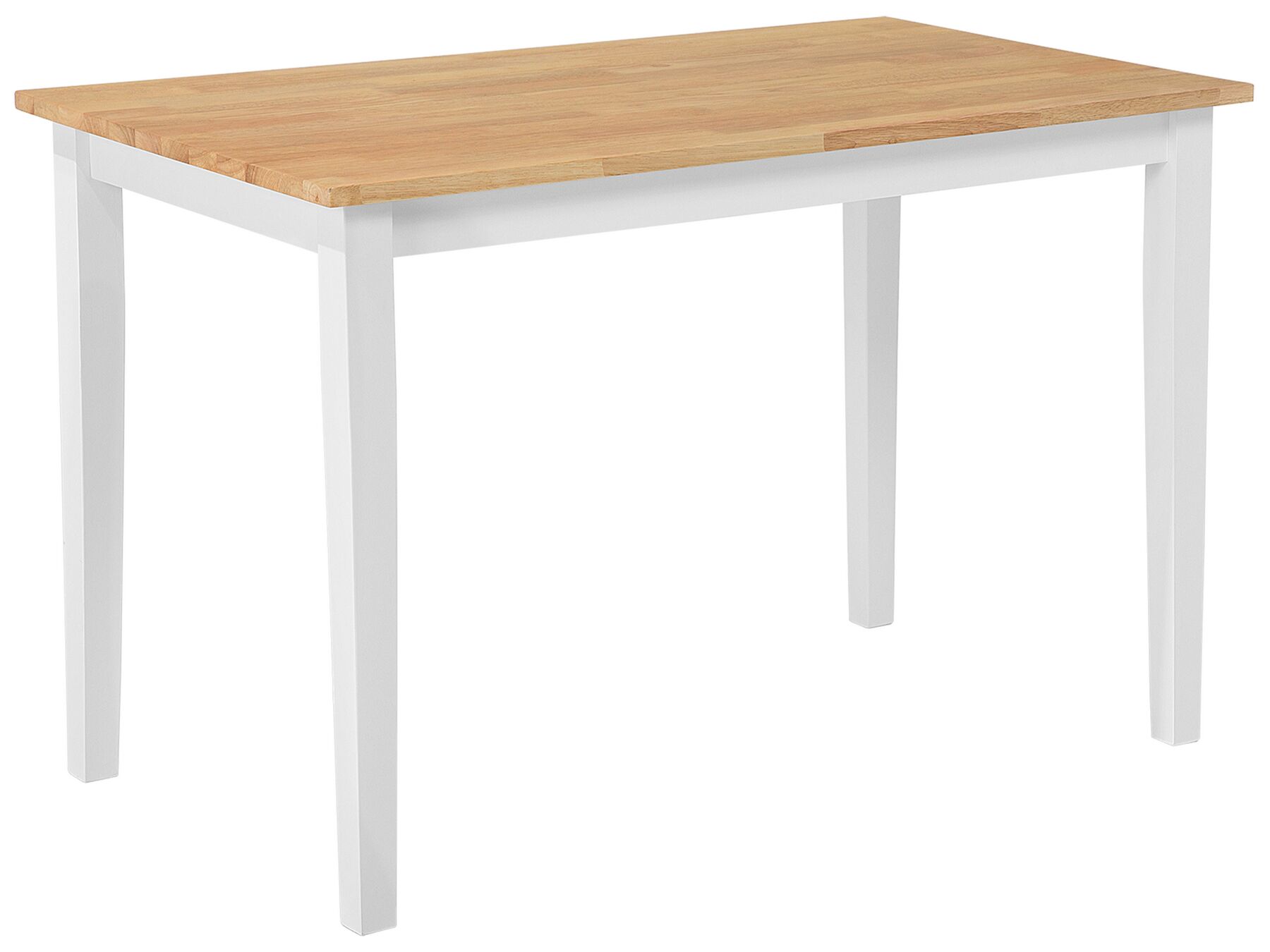 Drevený jedálenský stôl 114 x 68 cm svetlé drevo/biela GEORGIA_696634