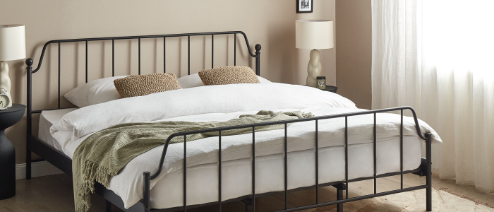 Letto Metallo CLAMART 160 x 200 cm Grigio
