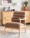 Fauteuil en similicuir marron LEKNES_927203