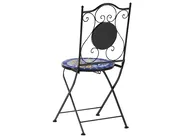 Bistro Set Folding CORIANO Metal Black_986252
