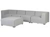 4 Seater Modular Garden Sofa Set Light Grey AREZZO_867486