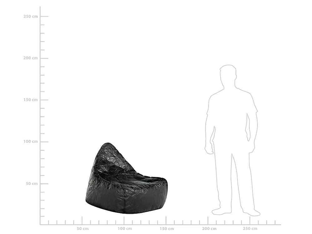 Sitzsackbezug DROP 63 cm 75 cm Schwarz_1169038