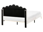 Bed Velvet SAUVIAN 120 x 200 cm (EU Small Double) Off-White_1014434