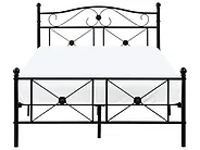 Bed Metal RODEZ 120 x 200 cm (EU Small Double) Black_1026510