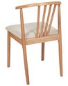  Set of 2 Wooden Dining Chairs Light Wood CRAIG_926559