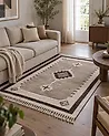 Rug GEYVE Beige 140 x 200 cm Cotton